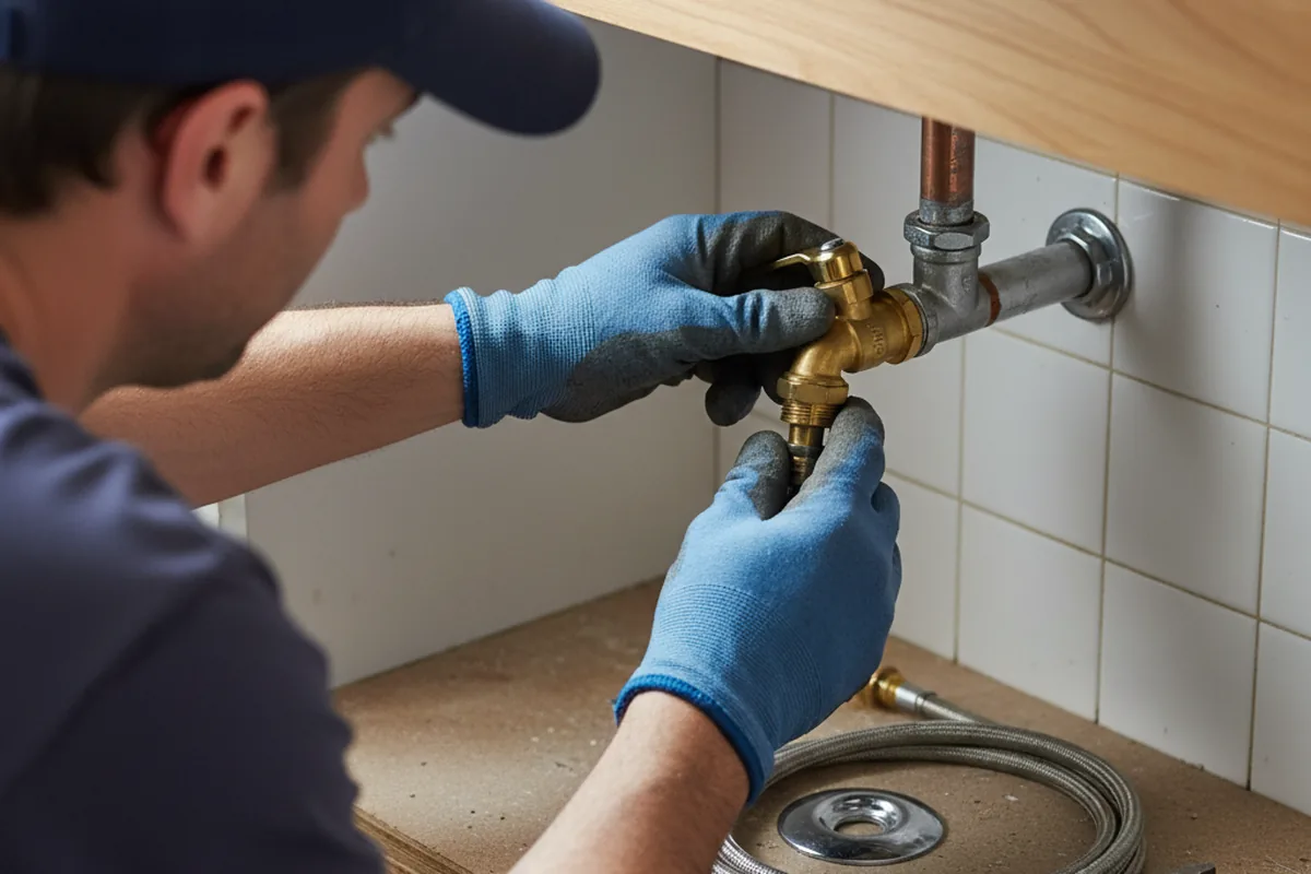 Shutoff valve and fitting work during Repiping in Streator